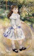 Pierre Renoir Girl with a Hoop USA oil painting artist
